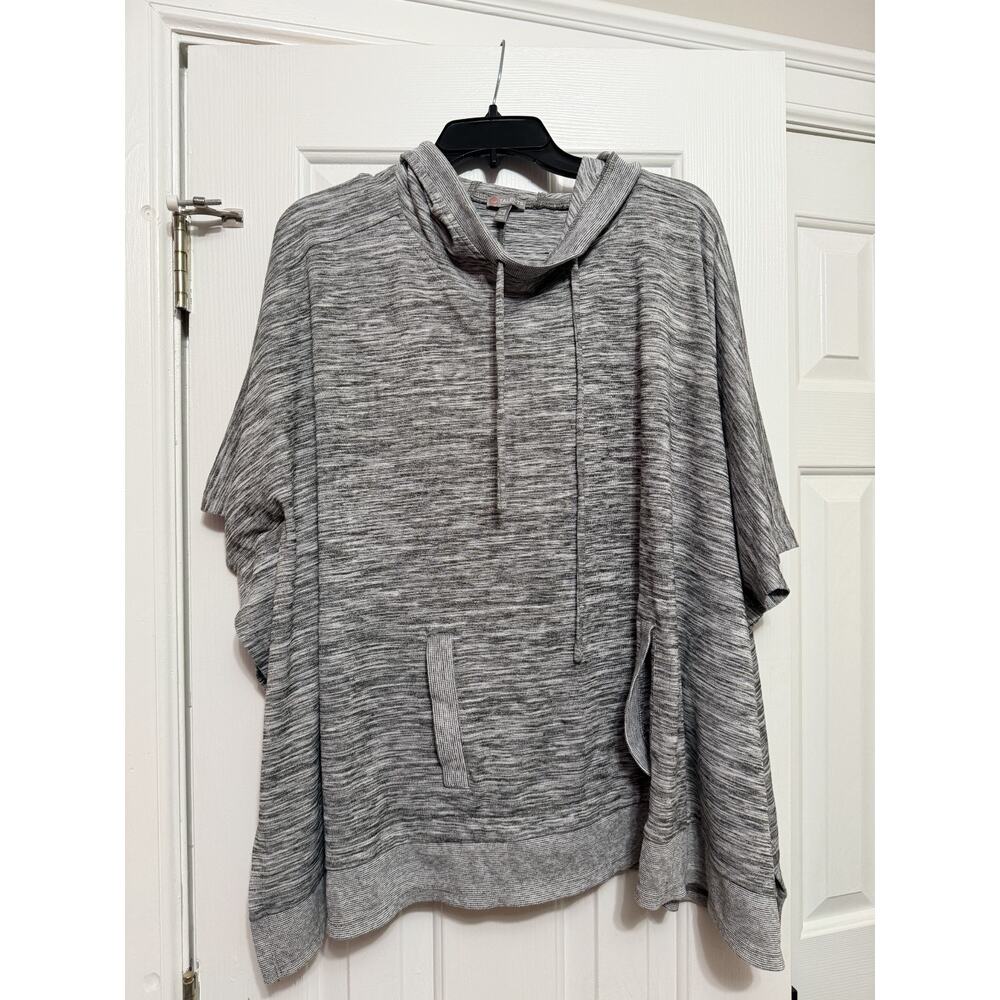 Talbots Athleisure Kimono Heathered Gray Top - one size